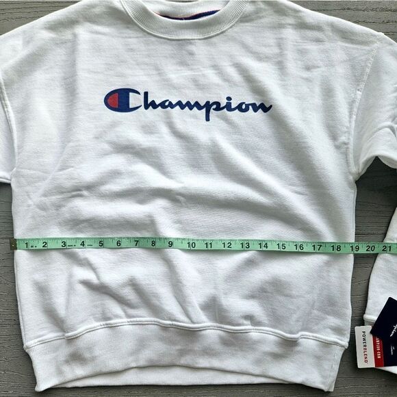 Champion Powerblend BF Graphic Crew women's sweatshirt NEW W TAGS XS - Picture 12 of 14